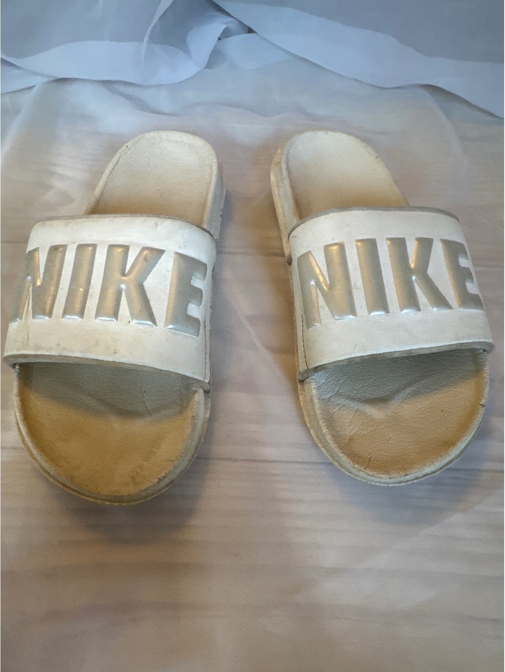 Nike White Womens Slide Sandals Sz 7